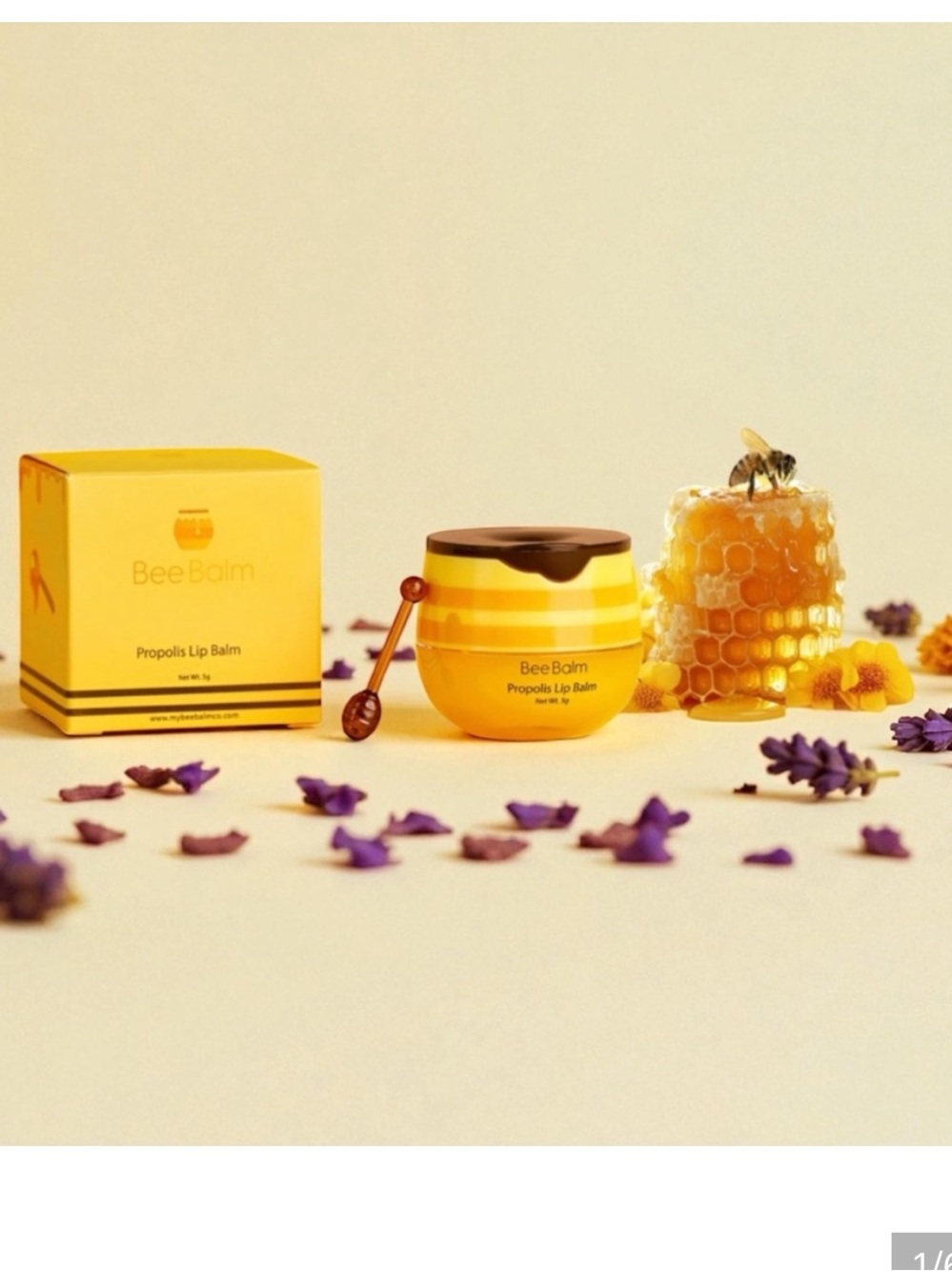 Bee Balm Propolis Lip Balm Honey Vitamin E Moisturizing Lip Treatment